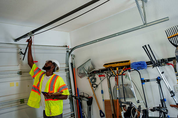 Professional Garage Door Maintenance technician working in Madison, WI
